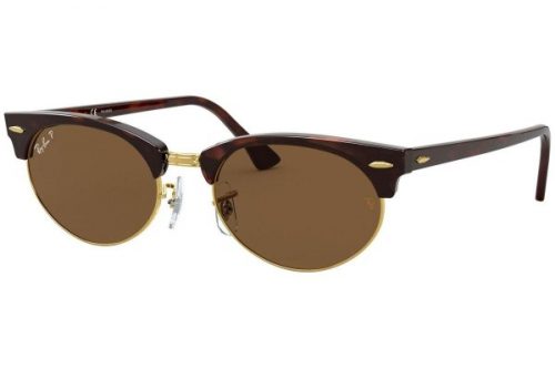Ray-Ban Clubmaster Oval RB3946 130457 Polarized - ONE SIZE (52) Ray-Ban